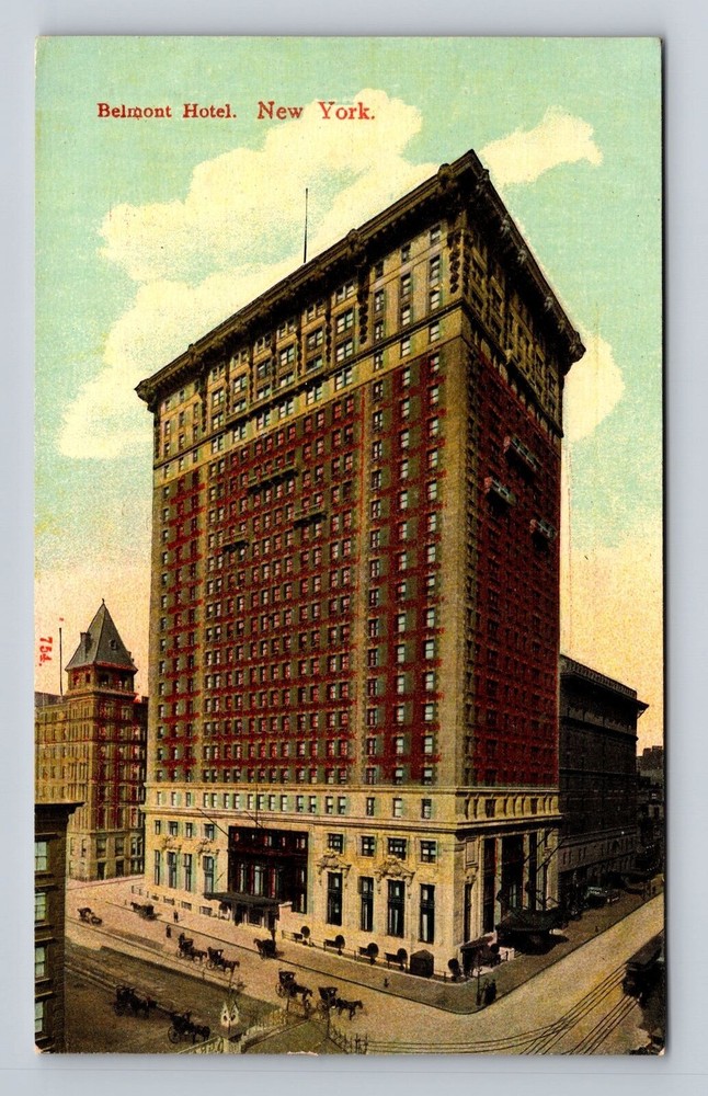 New York City NY- Belmont Hotel, Advertisement, Antique, Vintage Postcard