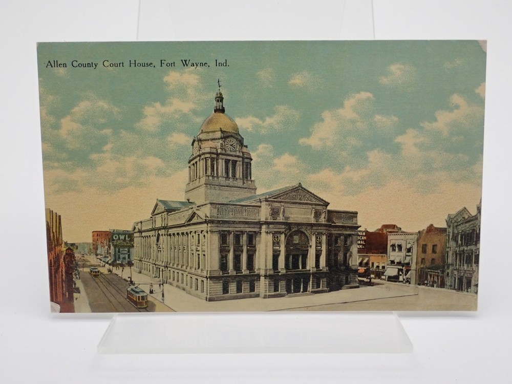 Allen County Court House Fort Wayne Indiana Antique Postcard