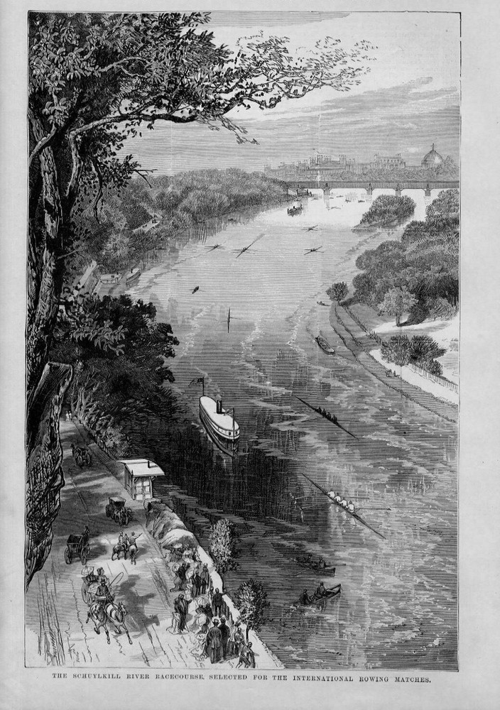 ROWING ON THE SCHUYLKILL RACECOURSE INTERNATIONAL ROWING MATCHES REGATTA ROWING