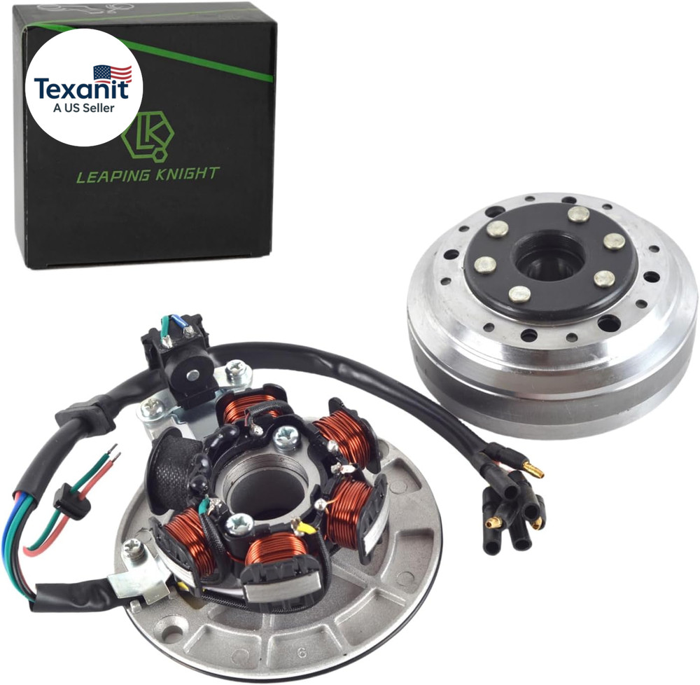 Magneto Stator Flywheel Rotor Kit,6 Coil Copper Magneto Stator Replacement for L