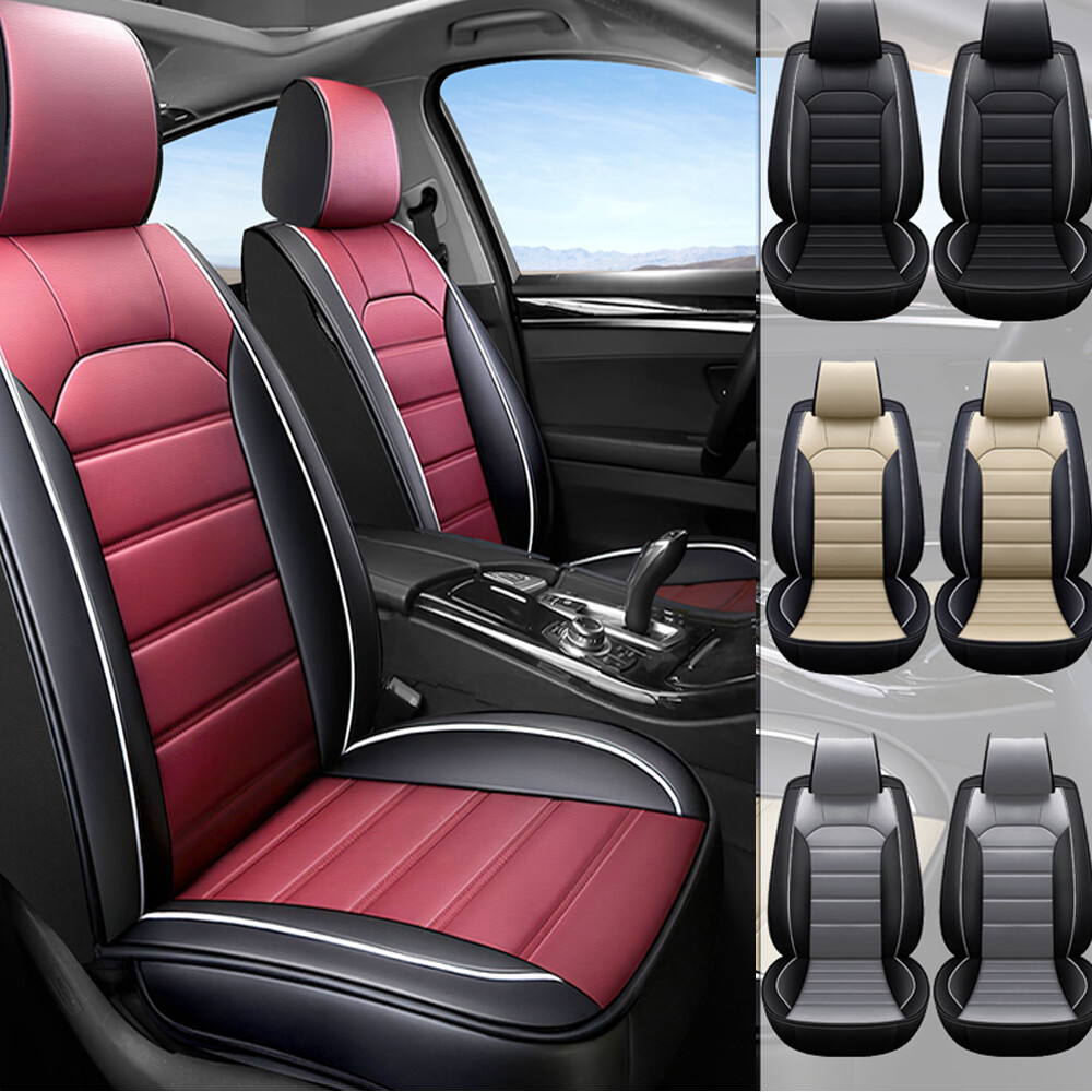 For Acura TLX RDX Car 2 Seat Cover PU Leather Front Cushion Protector Waterproof