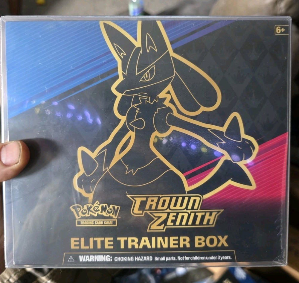 Pokémon TCG Crown Zenith Elite Trainer Box 10 Packs English Lucario 2023 6+