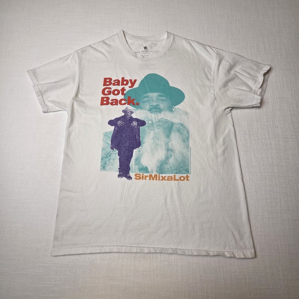Sir Mix A Lot Baby Got Back Classic T-Shirt White M Junk Food Clothing LA