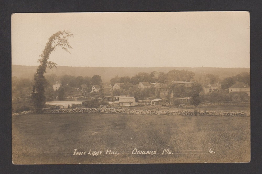 RPPC Oakland  Maine Looking From Libby Hill Real Photo Postcard