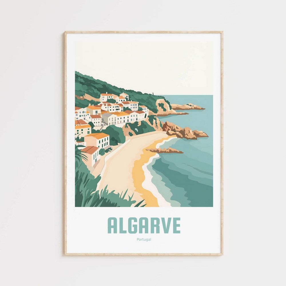 Algarve Poster Vintage Travel Poster Portugal Gift Algarve Wall Art Vacation