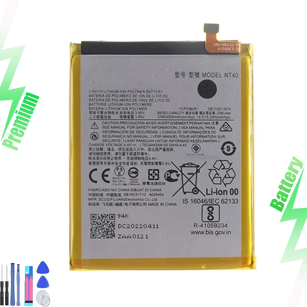 Replacement Battery for Motorola Moto G Pure XT2163 E20 XT2155 NT40 3760mAh NEW