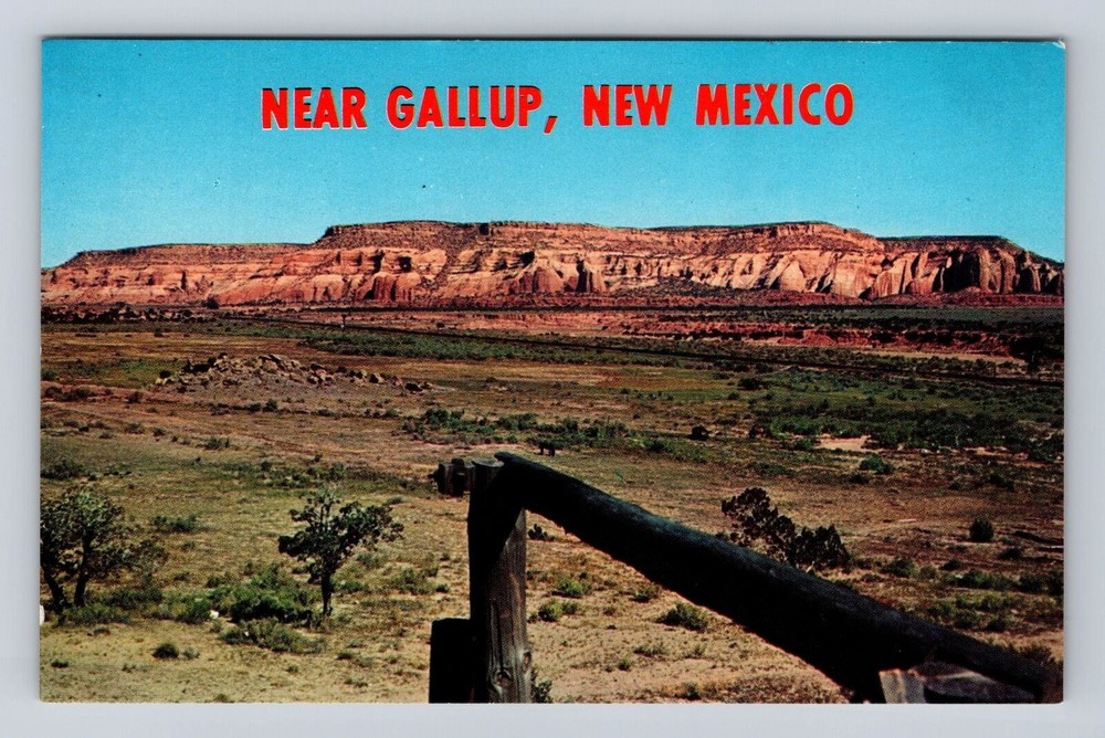 Gallup NM-New Mexico, Red Rock Formations, Antique, Vintage Souvenir Postcard
