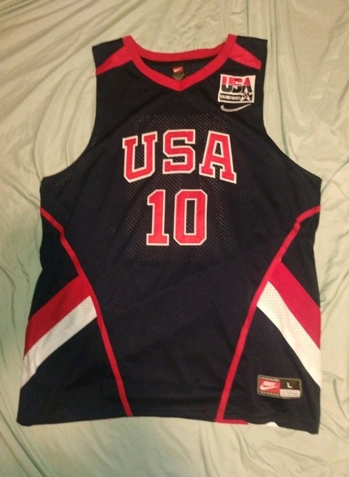 Large Unworn Kobe Bryant Team USA Blue Nike NBA Basketball Jersey #10