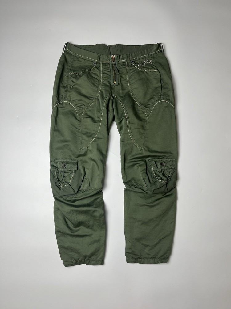 Women’s Avant garde Cargo Pants Marithe Francois Girbaud With A Logo Size 44
