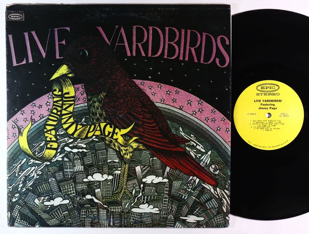 Yardbirds - Live Yardbirds (Featuring Jimmy Page) LP - Epic VG+