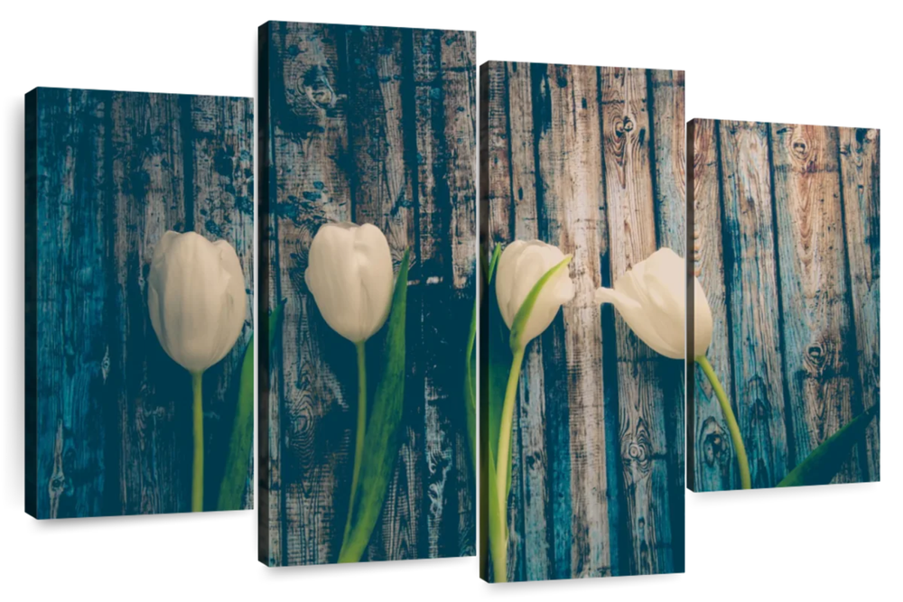 Pristine White Tulips Wall Art