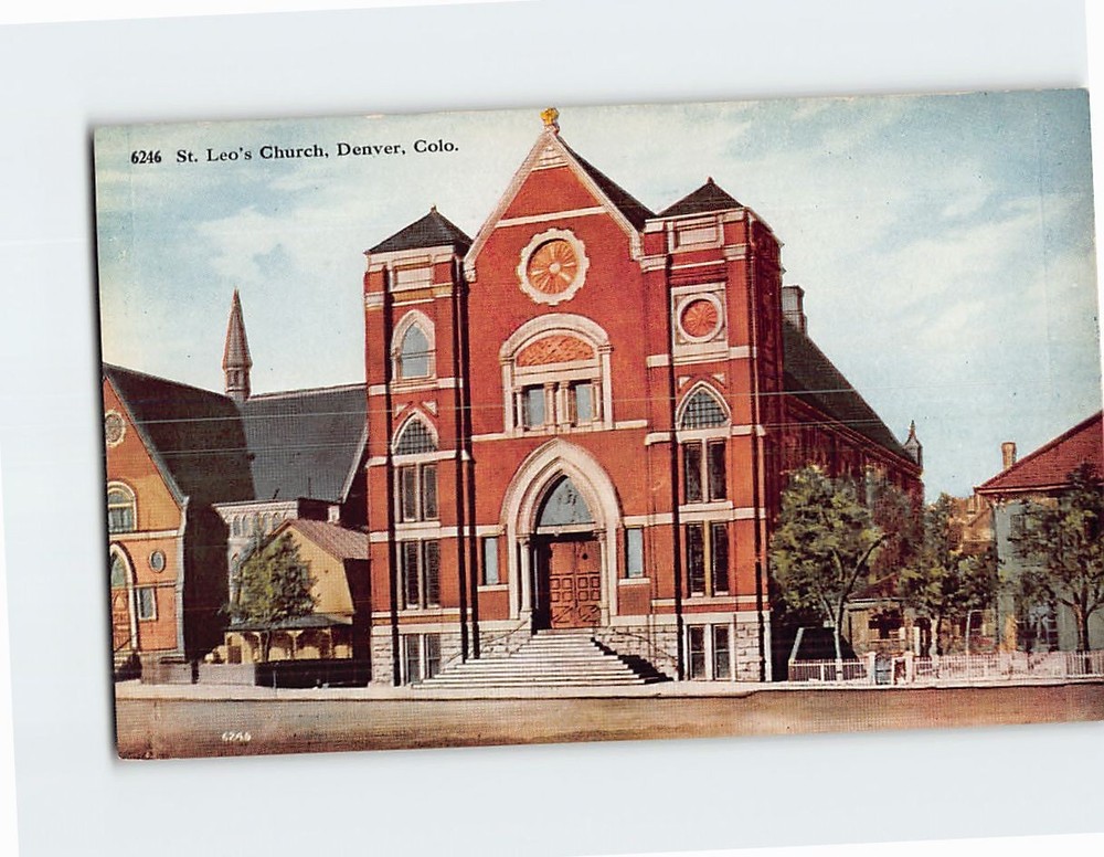 Postcard St. Leo's Church Denver Colorado USA
