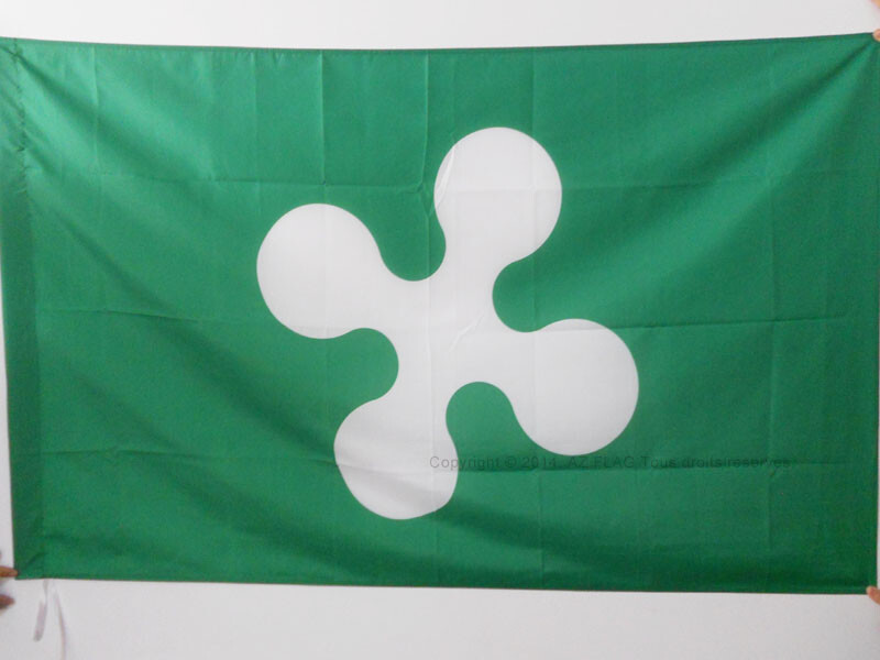 LOMBARDY FLAG 3' x 5' for a pole - ITALY - ITALIAN REGION OF LOMBARDIA FLAGS 90