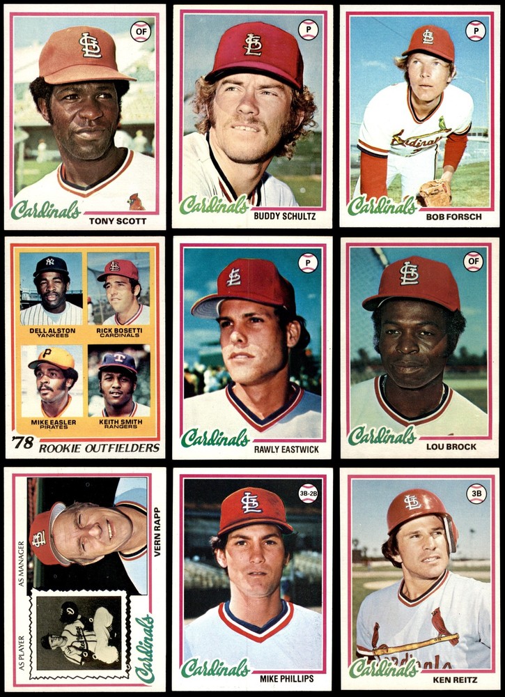 1978 Topps St. Louis Cardinals Near Team Set 8 - NM/MT 6622623 (22 / 26 cards)