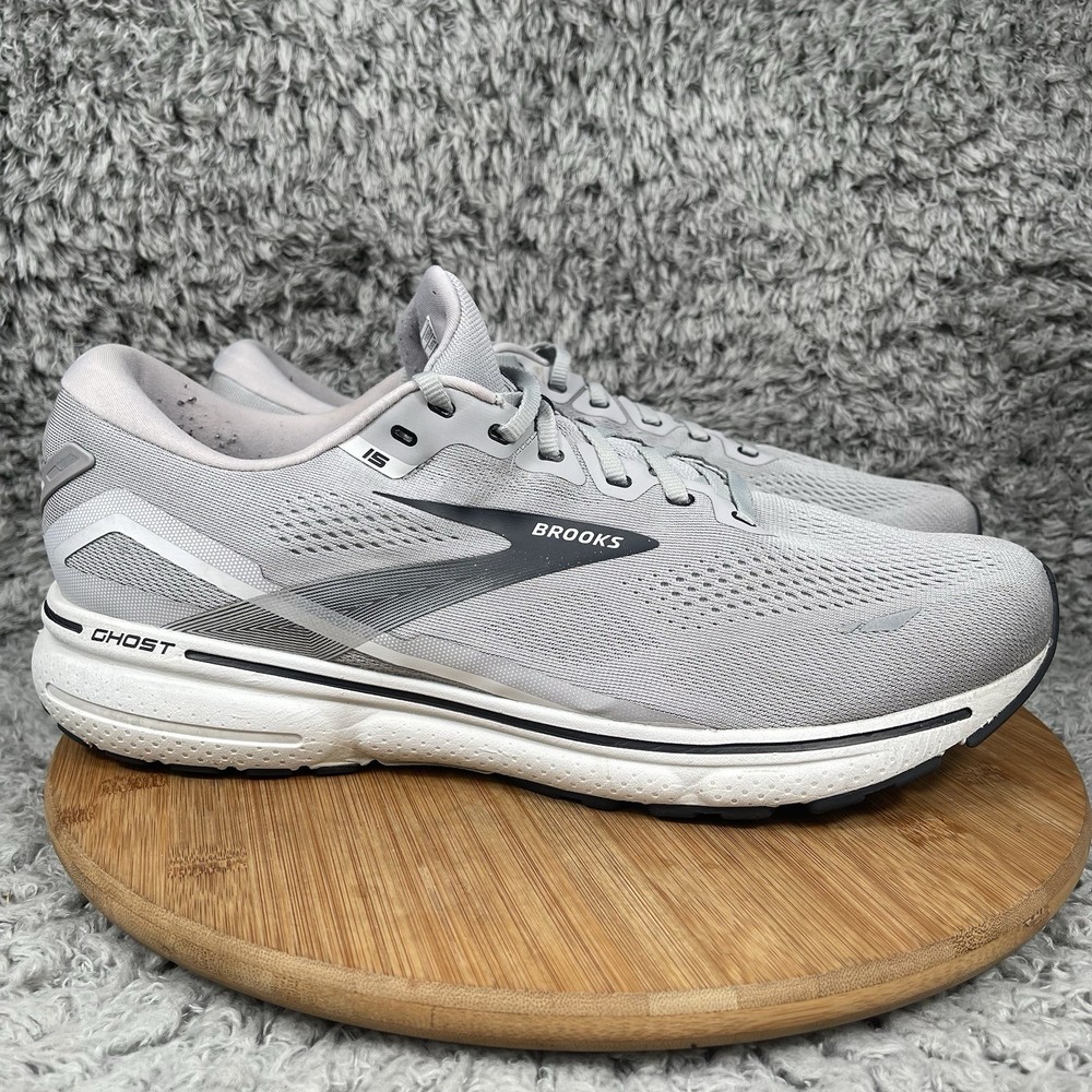 Brooks Ghost 15 4E Wide Alloy Black Running Shoes Size 14
