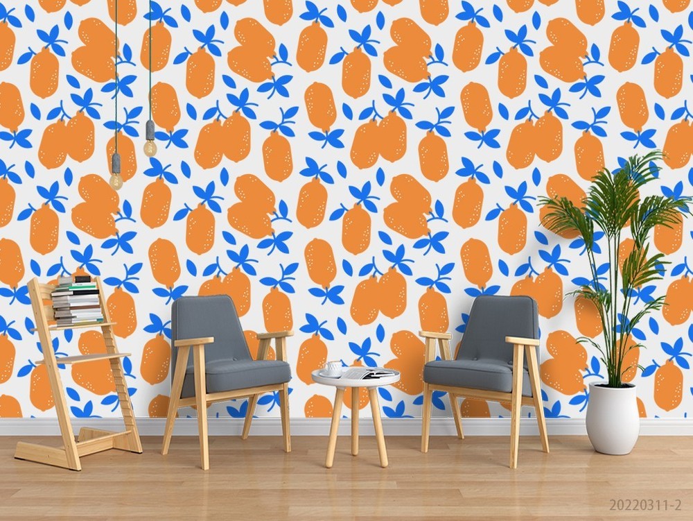 3D Fruit Leaves Pattern Wall Murals Wallpaper Murals Wall Sticker 4