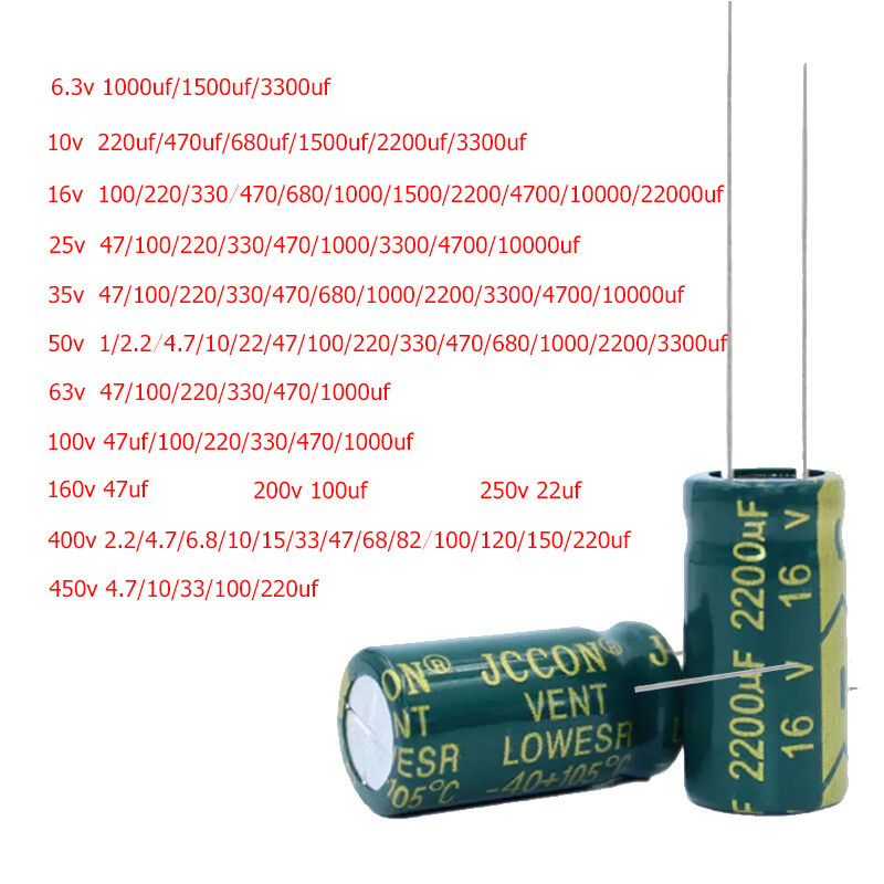 High Frequency LOW ESR Radial Electrolytic Capacitor For Audio amplifier adapter