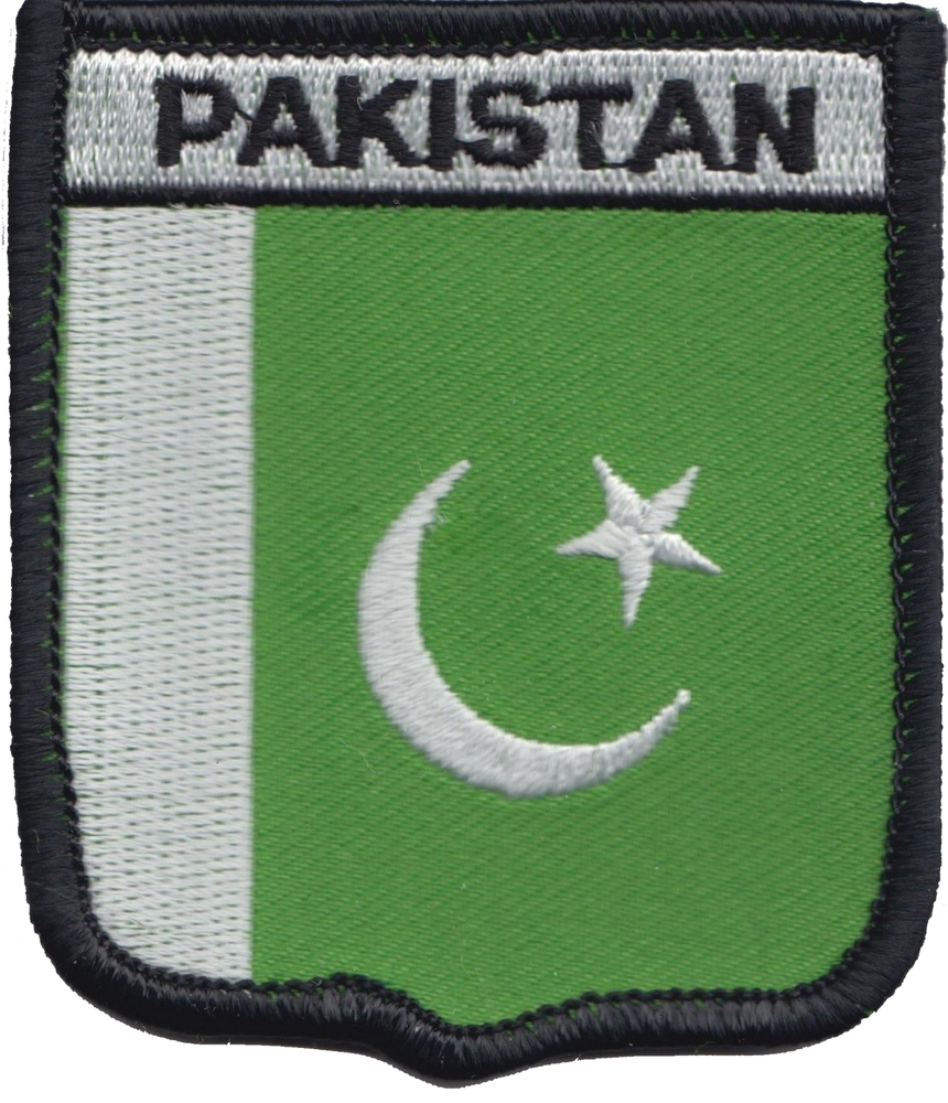 Pakistan Flag Shield Embroidered Patch Badge