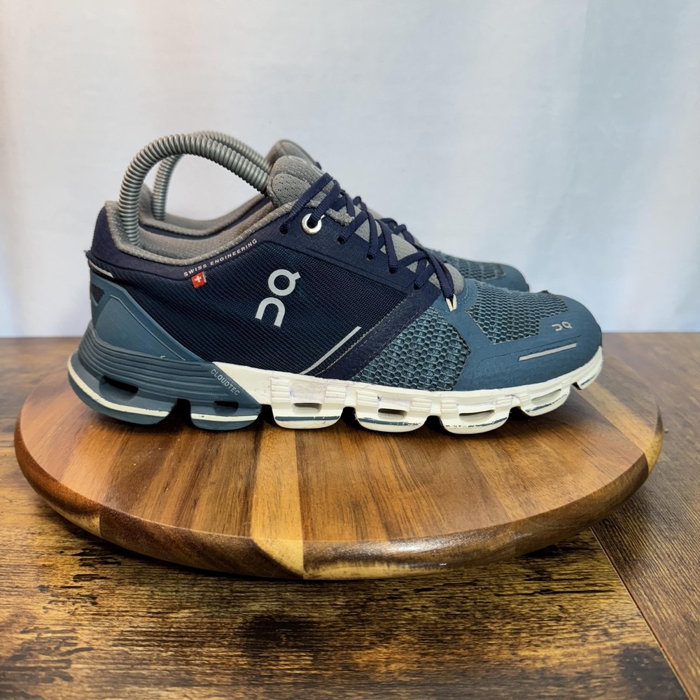 On Running Cloudflyer Shoes Womens Size 7.5 Blue Gray CloudTec Athletic