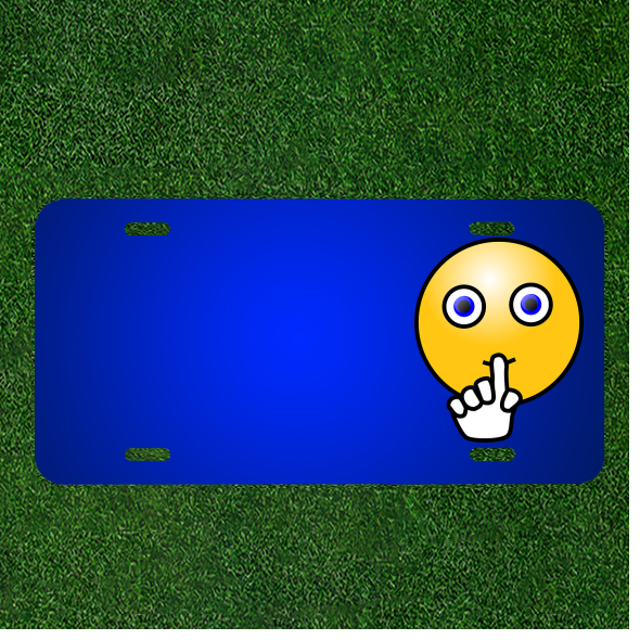 Create Your Unique Custom License Plate - Add Names to Emoticon Designs Like Quite Quiet or Shoo