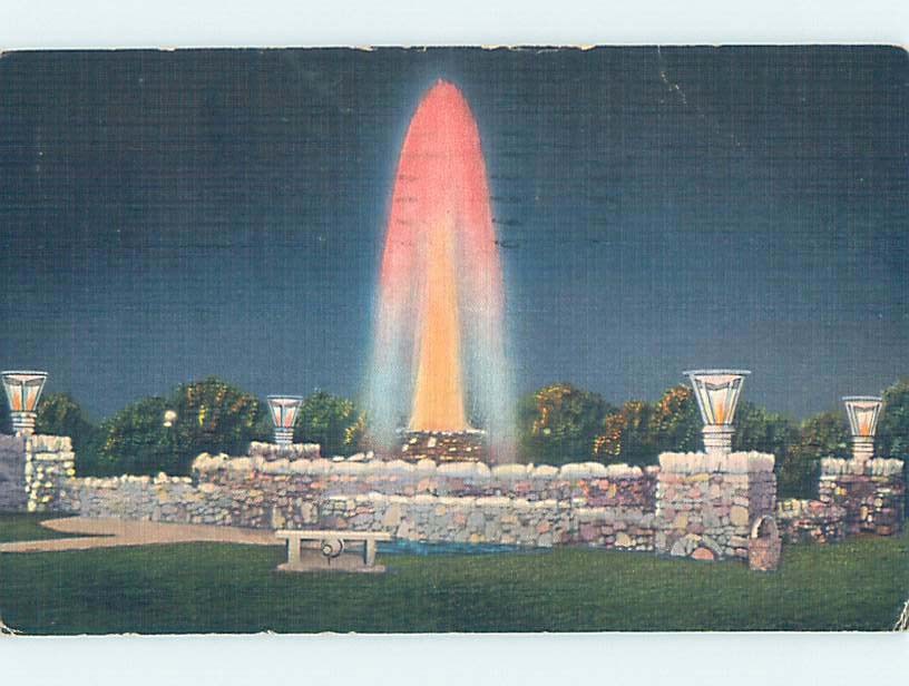 Pre-Chrome FOUNTAIN SCENE Michigan City Indiana IN m/09 AH6581