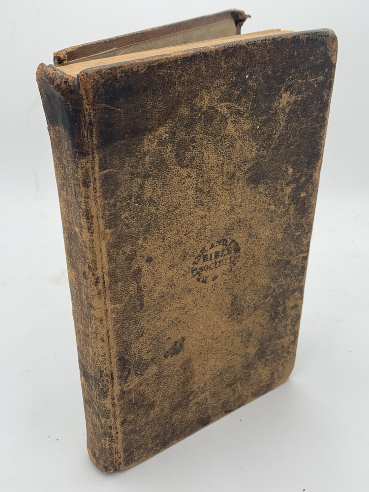 1828 Antique New Testament Cambridge J. Smith Leather Bound 12mo Bible Society