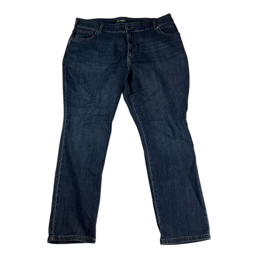 Lee Women's Relaxed Fit Straight Leg Jeans - Blue Denim 40