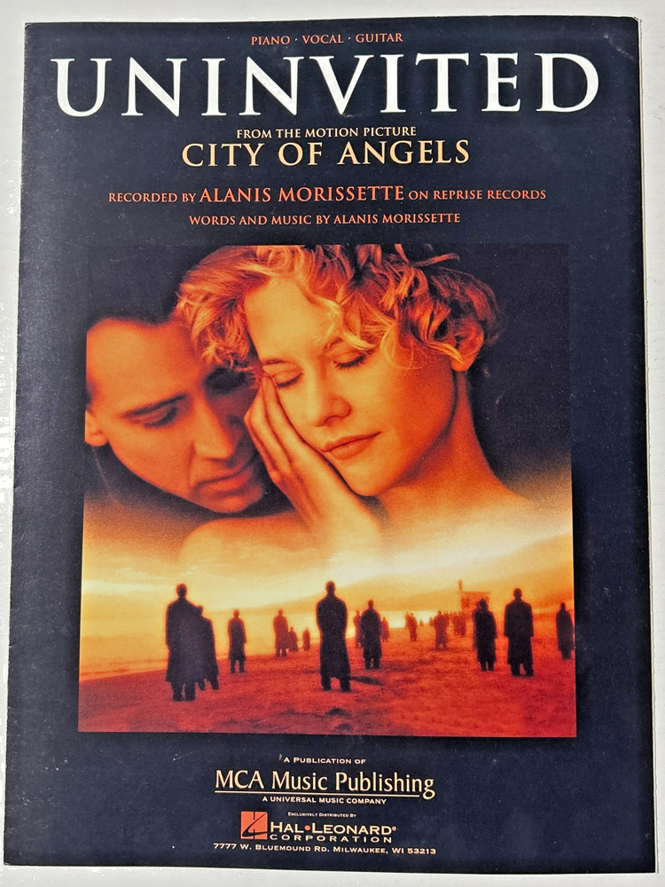 Sheet Music city of angels uninvited alanis morissette nicolas cage meg ryan