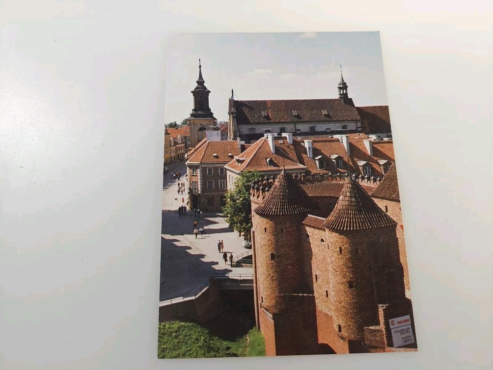 Postcard Vintage Warsaw Poland Barbakan Barbican Landmark  2