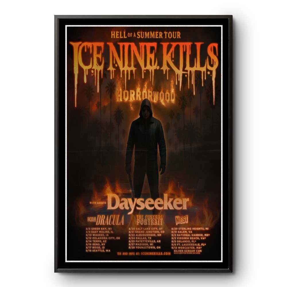 Ice Nine Kills 2025 Hell Of A Summer Tour Poster - Frameless Fan Gift