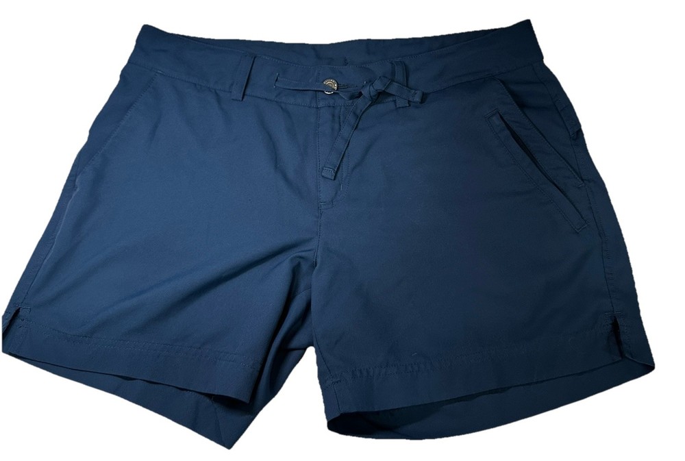 Magellan Outdoors Shorts Women's Size Large Navy Blue Lightweight Pockets Zip Up