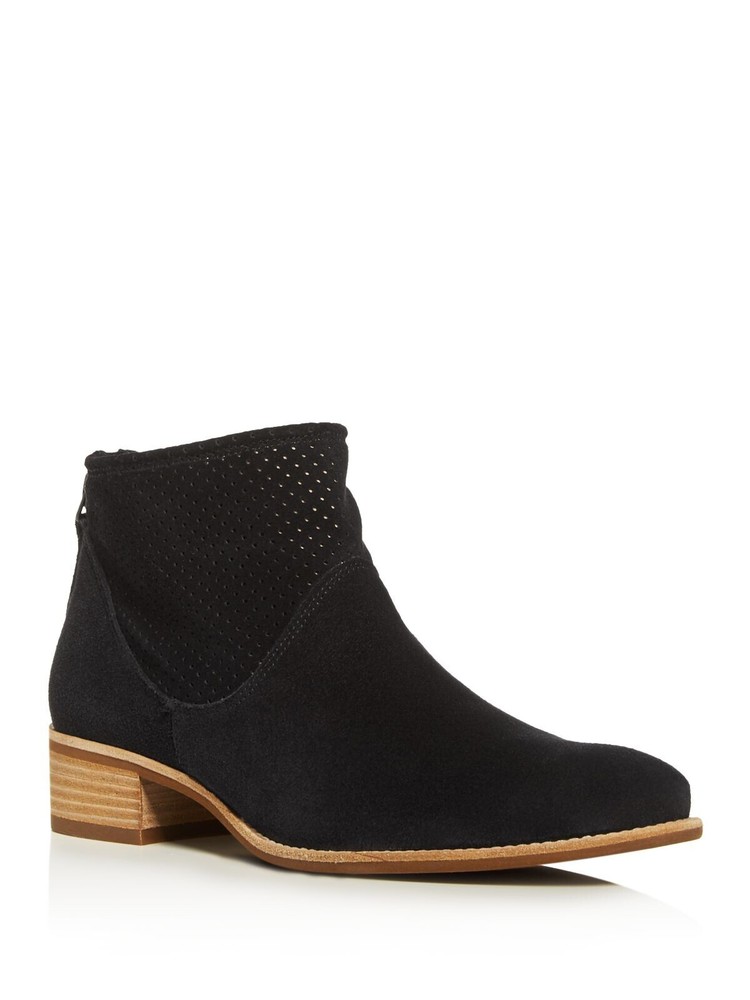 PAUL GREEN Womens Space Suede Black Back Addison Almond Leather Booties 3