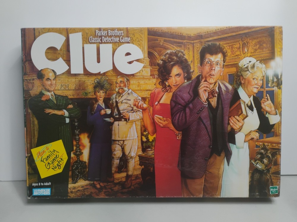 VINTAGE Clue COMPLETE Parker Brothers 1998 Classic Board Game Detective Whodunit