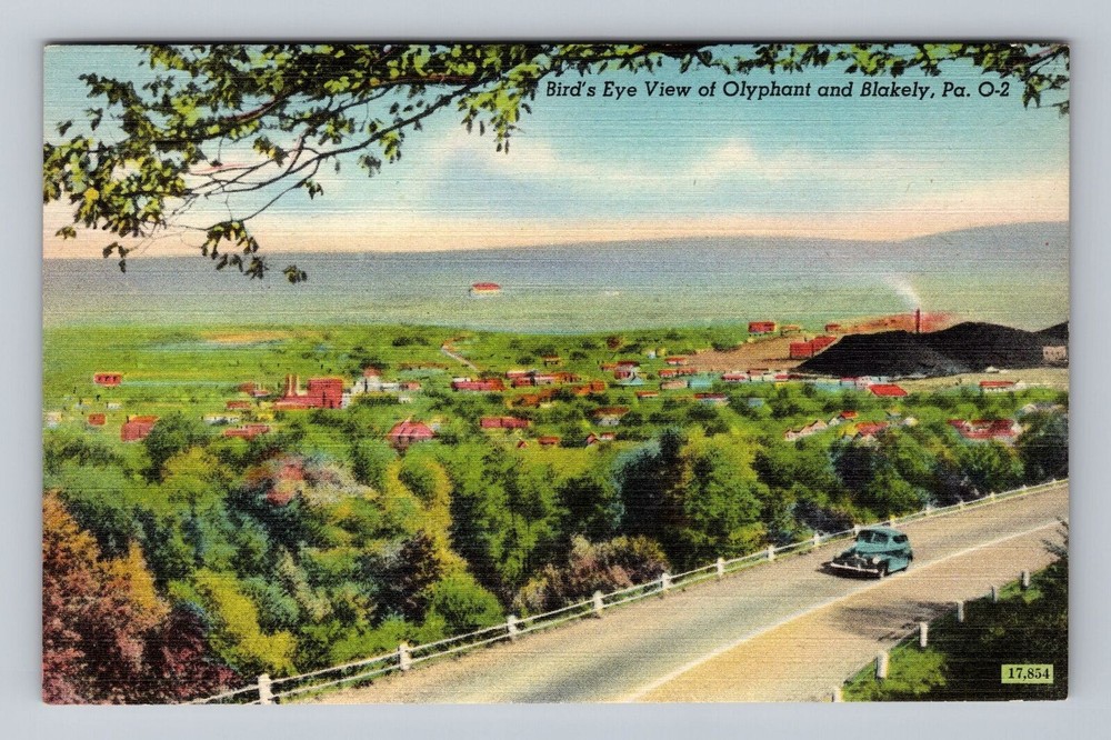 Pennsylvania PA Blakely Aerial Of Olyphant Vintage Postcard