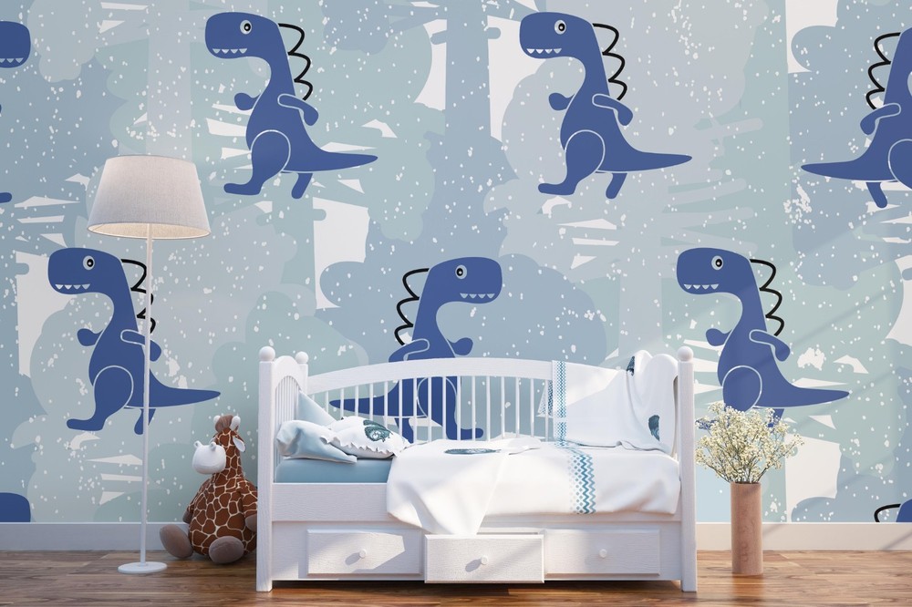 3D Hand-drawn Dinosaurs Pattern Wall Murals Wallpaper Murals Wall Sticker