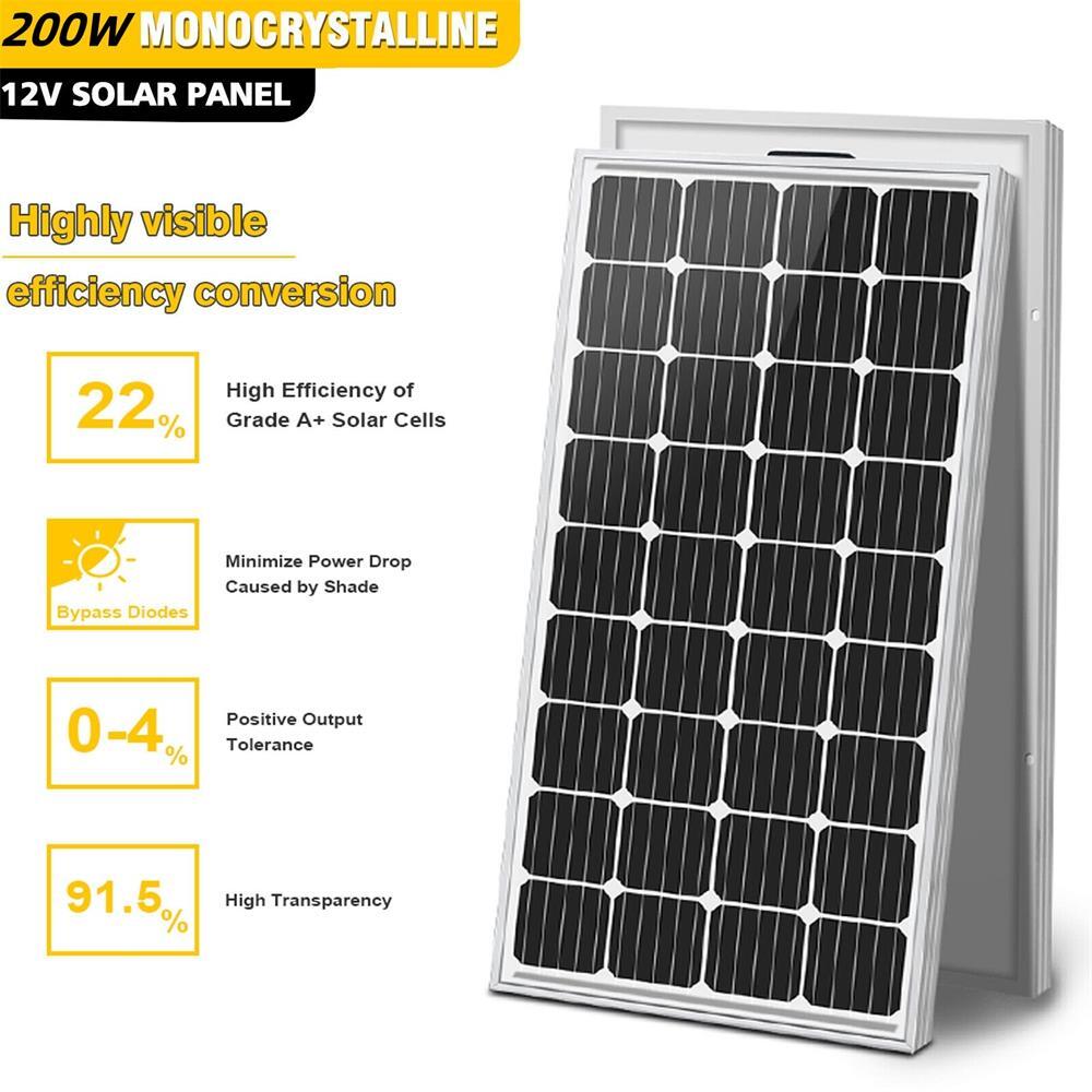 200W 12V Monocrystalline Solar Panel 9BB for Home Use