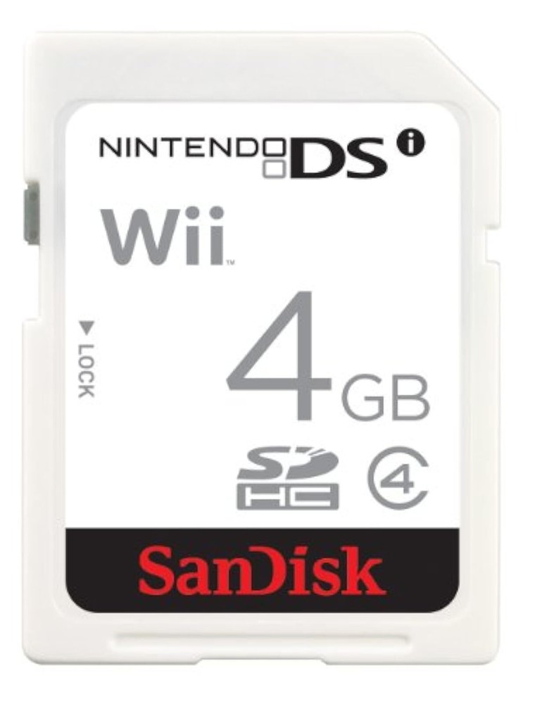 SanDisk 4GB Gaming SD Card For Nintendo DSi Pack For DS Memory Expansion 7E