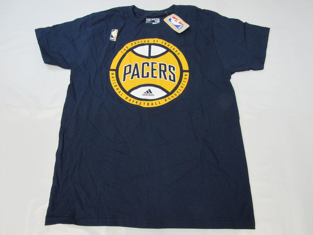 New Indiana Pacers Mens Size L Large Adidas Navy Shirt