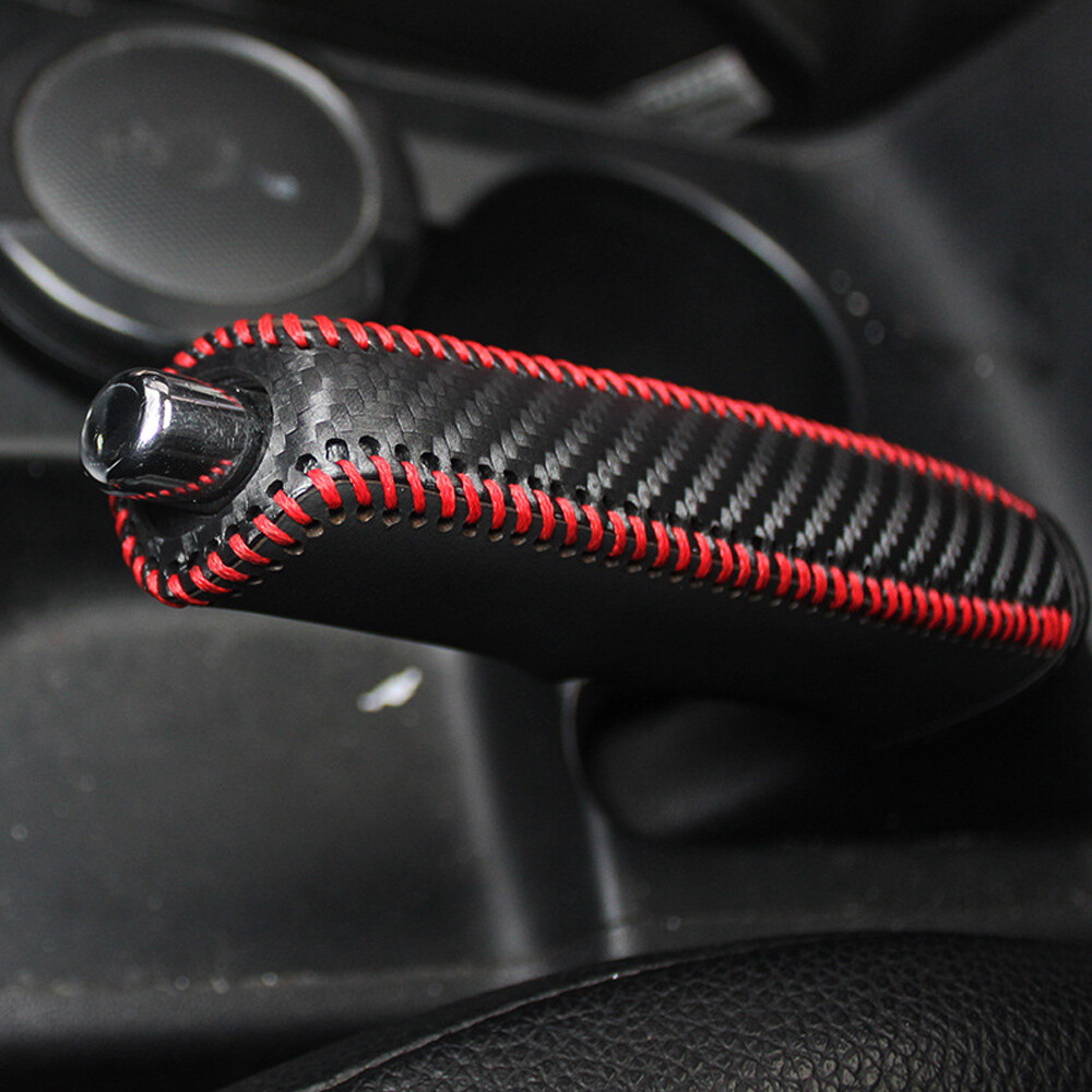 Car Gear Handbrake Shift Lever Cover Anti-Skid Accessories PU Leather Universal