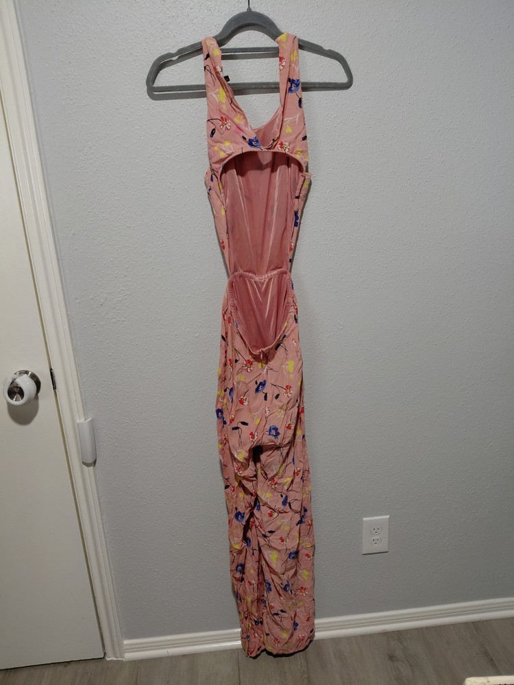 ZARA Trafaluc Women's Sleeveless Floral Jumpsuit Pink Multicolor Size M