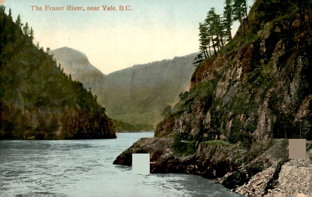 Fraser River near Yale, B.C. Postcard