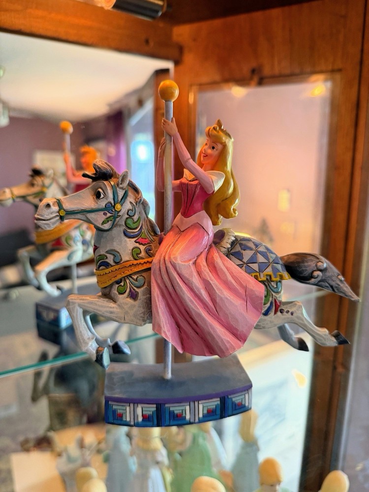 Disney Jim Shore Aurora On Carousel Horse Princess Of Beauty Collectible