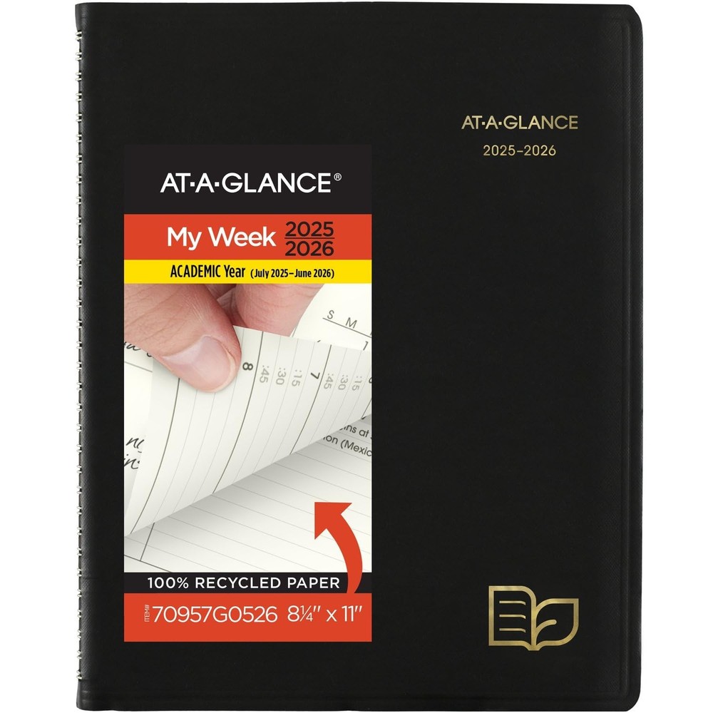 2025-2026 Academic Planner with Weekly & Monthly Views and Quarter-Hourly Scheduling