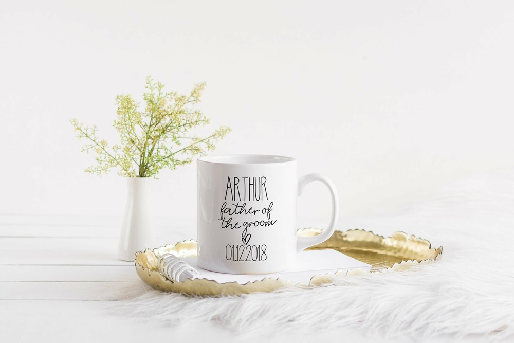Personalised Father Of The Groom Mug Wedding Gift For Dad Custom Wedding Favour