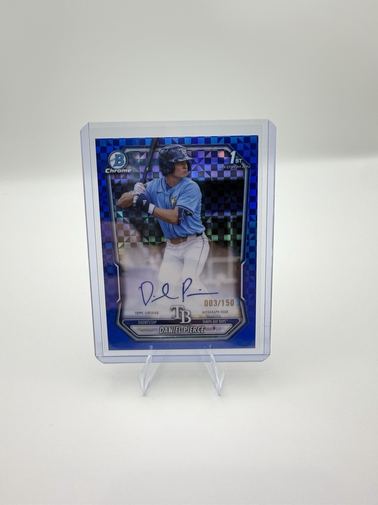 Daniel Pierce 1st Bowman Chrome Auto Blue X-Fractor /150