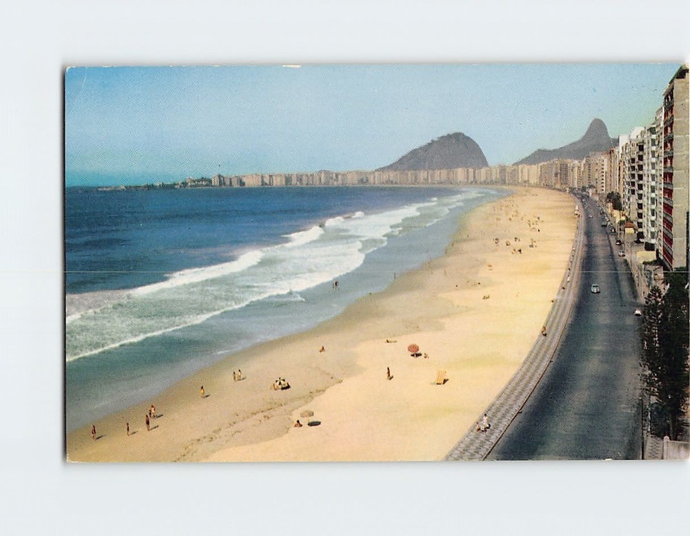 Postcard Copacabana Beach Rio de Janeiro Brazil