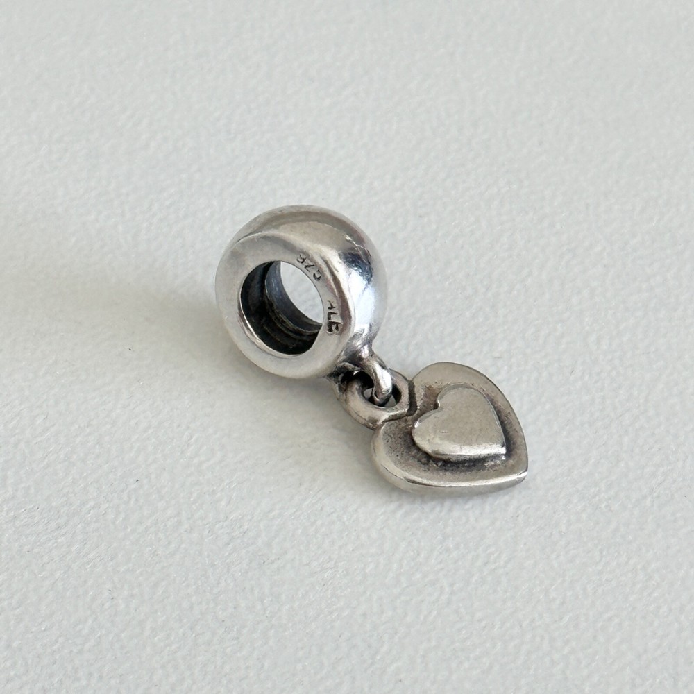 Pandora 925 Sterling Silver Retired Heart Valentine's Day Love Dangle Charm