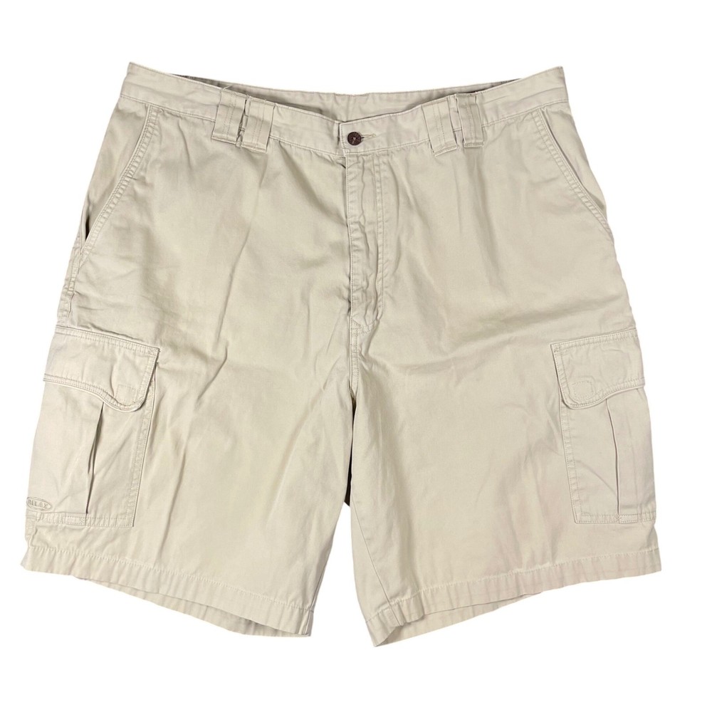 Tommy Bahama Relax Mens 40 Khaki Tan Cotton Canvas Cargo Shorts Utility Summer