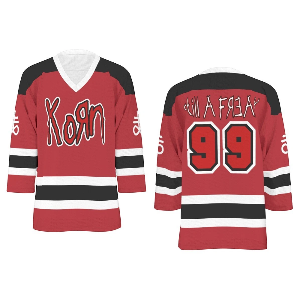 Korn Unisex V-neck Hockey Jersey All sizes JJ6268