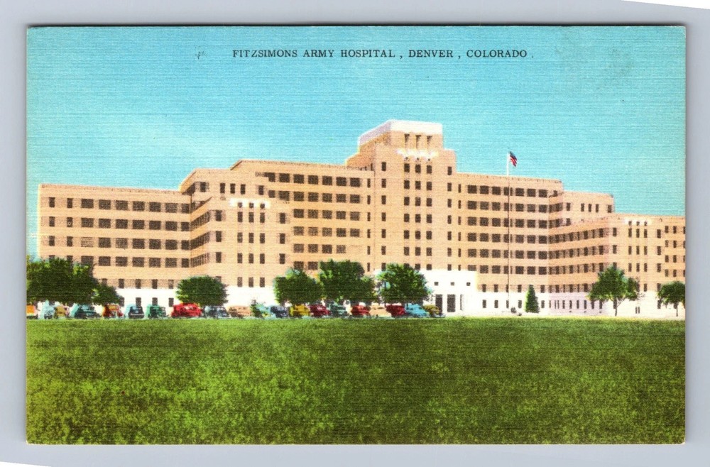 Denver CO-Colorado Fitzsimons Army Hospital Vintage Postcard